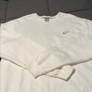 Nike Men's Cream Crewneck Sweatshirt XXL